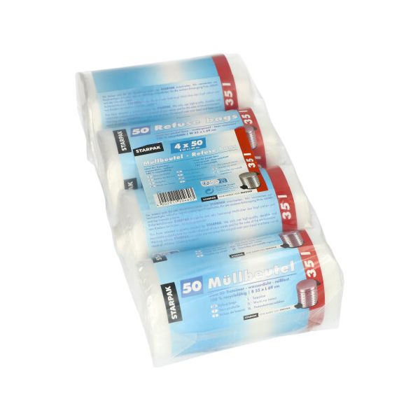 Müllbeutel, 35 l, transparent, H 69 x B 55 cm - Bild 1