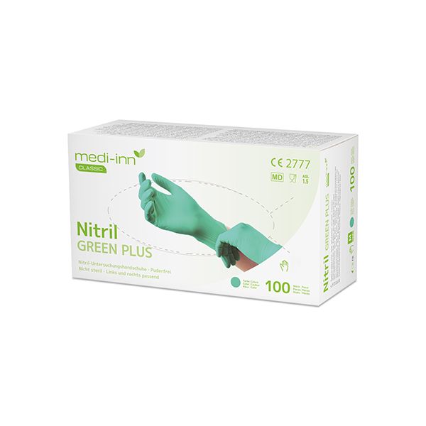 Nitril-Handschuhe, puderfrei grün"Nitril Green Plus" Größe XL - Bild 1