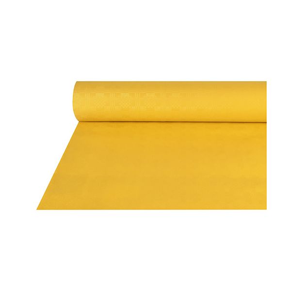 Papiertischdecke, gelb mit Damastprägung 50 x 1 m - Bild 1