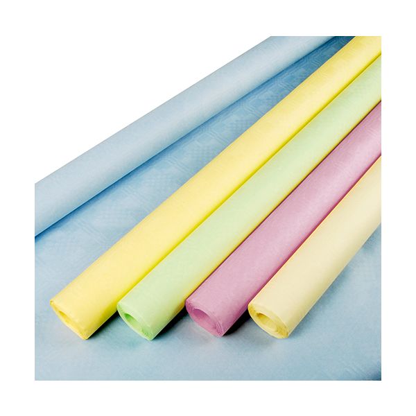 Papiertischdecke mit Damastprägung 8 x 1 m Pastell-Farben sortiert - Bild 1