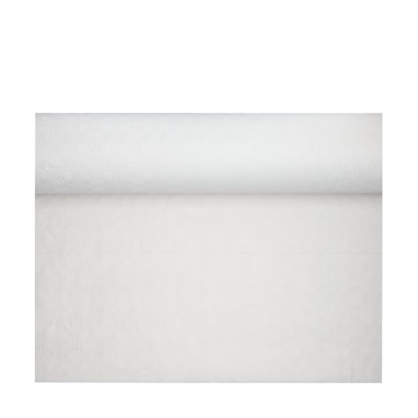Papiertischdecke, weiss mit Damastprägung 100 x 1 m - Bild 1