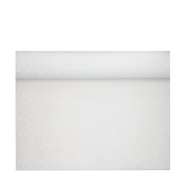 Papiertischdecke, weiss mit Damastprägung 50 m x 1,2 m - Bild 1