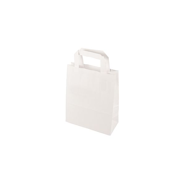 Papiertüten 22 x 18 x 10 cm weiss mit Tragegriff - Bild 1
