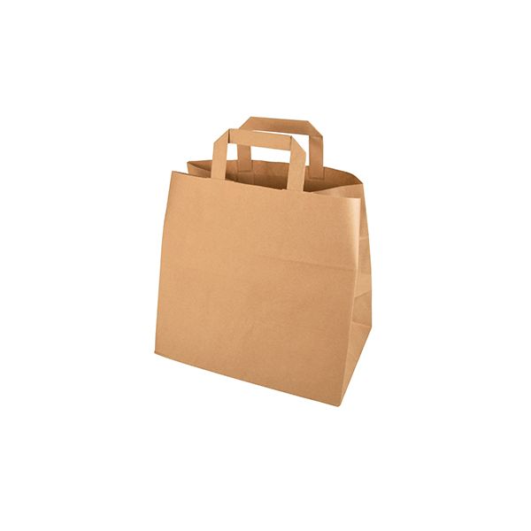 Papiertüten 25 x 26 x 17 cm braun mit Tragegriff - Bild 1
