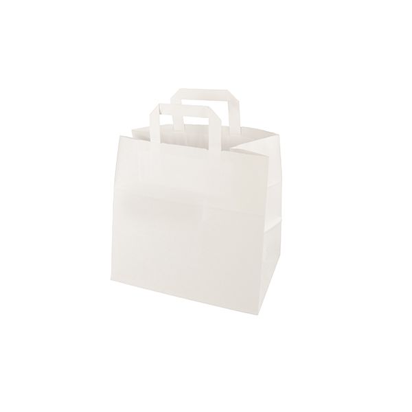 Papiertüten 25 x 26 x 17 cm weiss mit Tragegriff - Bild 1
