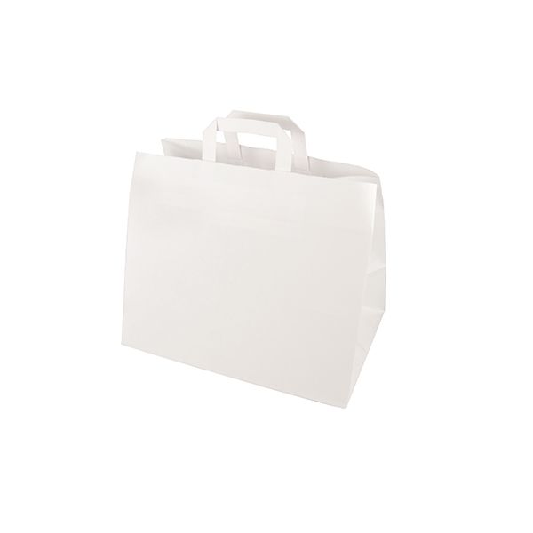 Papiertüten 27 x 32 x 17 cm weiss mit Tragegriff - Bild 1