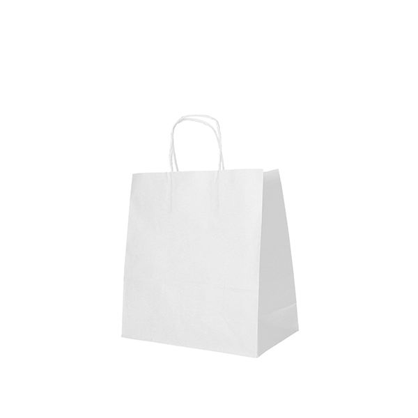 Papiertüten 27 x 32 x 21,5 cm weiß mit gedrehtem Tragegriff - Bild 1