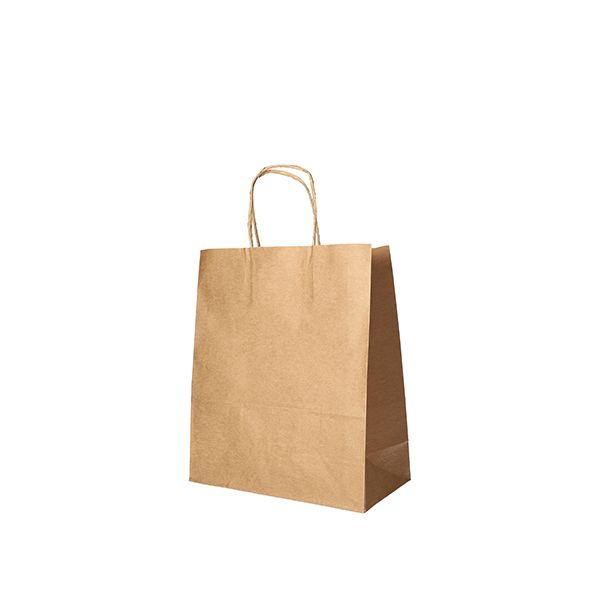 Papiertüten 28 x 22 x 10 cm braun mit gedrehtem Tragegriff - Bild 1