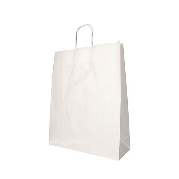 Papiertüten 40 x 32 x 12 cm weiss mit gedrehtem Tragegriff - Bild 1