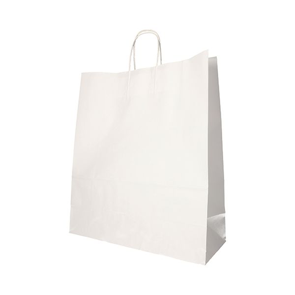 Papiertüten 41 x 35 x 14 cm weiss mit gedrehtem Tragegriff - Bild 1
