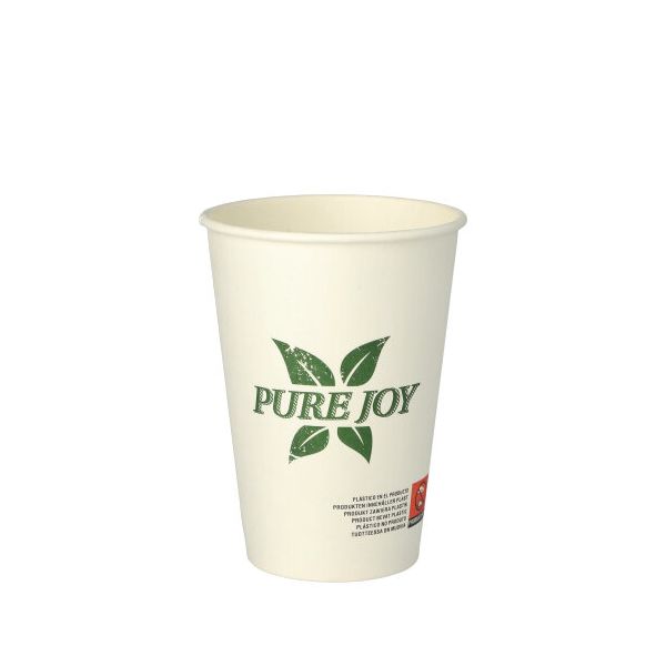 Pappbecher 0,25 l weiss "Pure Joy" - Bild 1