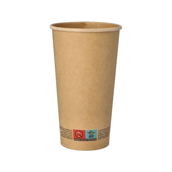 Pappbecher 0,5 l Ø 9 cm · 15 cm braun - Bild 1