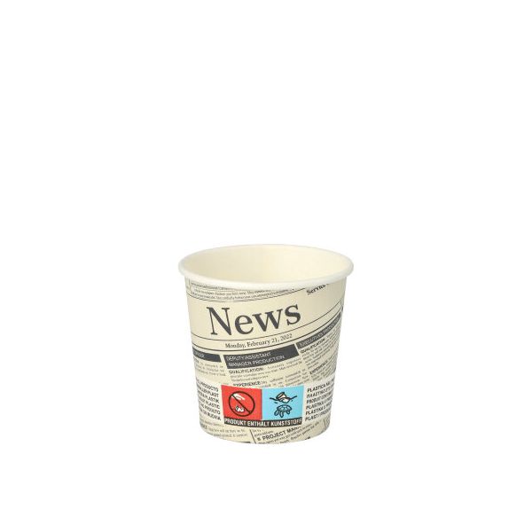 Pappbecher "To Go", 0,1 l "Newsprint" - Bild 1