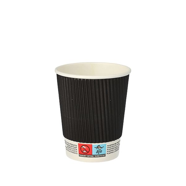 Pappbecher "To Go" 0,2 l Ø 8 cm · 9 cm doppelwandig - Bild 1