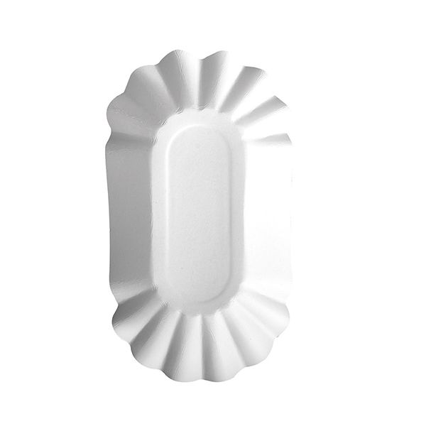 Pappschalen oval "pure" 10,5 x 20 x 3,5 cm weiss  - Bild 1