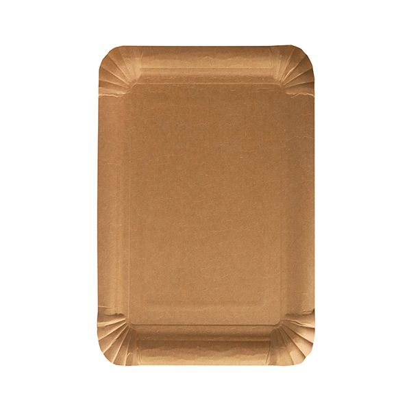 Pappteller eckig "pure" 18 x 26 cm braun - Bild 1