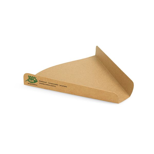 Pizza-Trays dreieckig extra groß, Pappe "pure" "100% Fair" - Bild 1