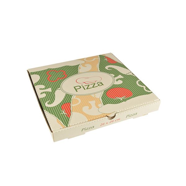 Pizzakartons, Cellulose "pure" eckig 26 x 26 x 3 cm - Bild 1