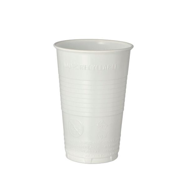 Plastikbecher (PP), 0,3 l Ø 7,8 cm · 11,3 cm weiss - Bild 1