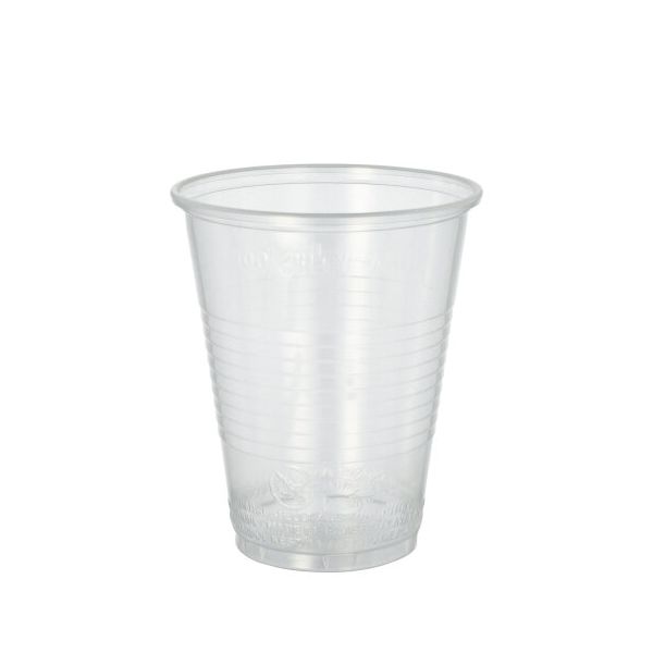 Plastikbecher (PP), 0,3 l Ø 9,5 cm · 11,1 cm transparent mit Schaumrand - Bild 1