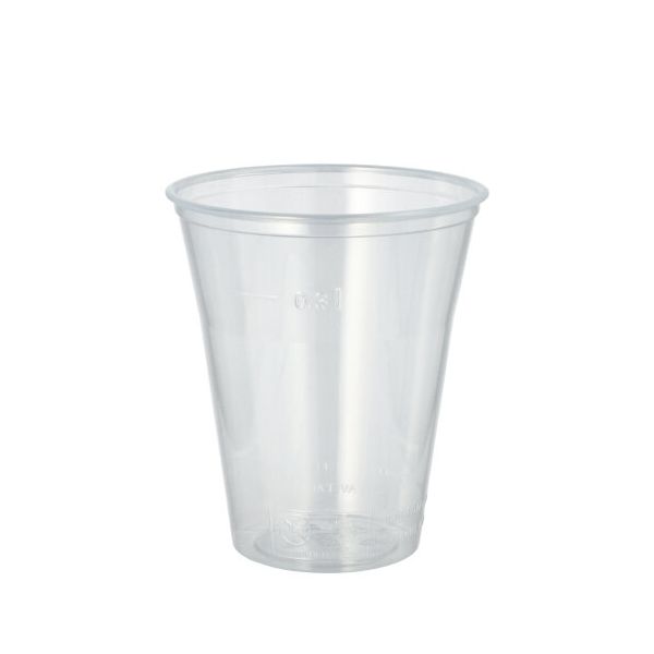Plastikbecher (PS) 0,3 l Ø 9,5 cm · 11 cm klar mit Schaumrand - Bild 1