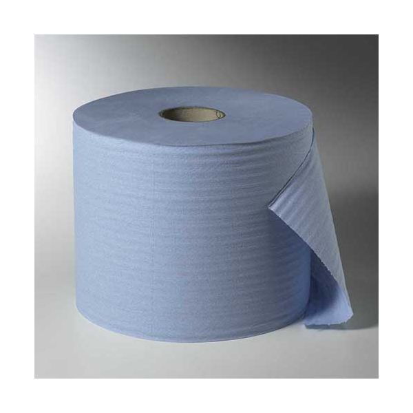 Putzrollen, 2-lagig 380 m x 22 cm blau, perforiert - 1.000 Abrisse - Bild 1