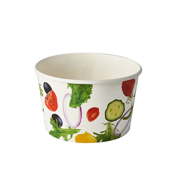 Salatschalen To Go aus Pappe 600 ml Ø 12,5 cm · 7,5 cm "Salad" - Bild 1
