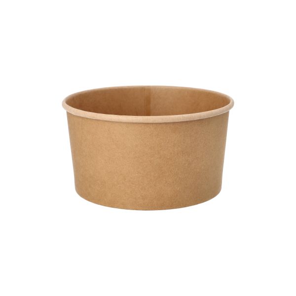 Salatschalen To Go aus Pappe "pure" rund 1000 ml braun - Bild 1