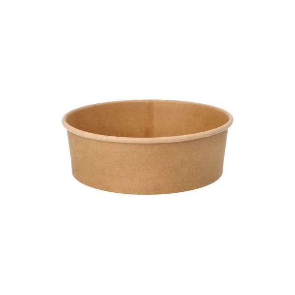 Salatschalen To Go aus Pappe "pure" rund 500 ml braun - Bild 1