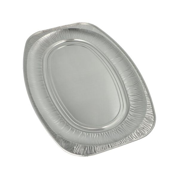 Servierplatten, Alu oval 54,7 x 35,8 cm - Bild 1