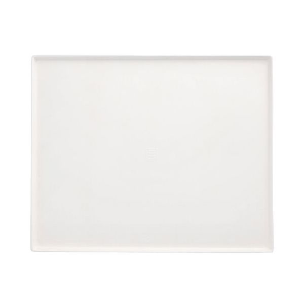 Servierplatten aus Zuckerrohr "pure" eckig 32,5 x 26,5 cm weiss "Cella" - Bild 1