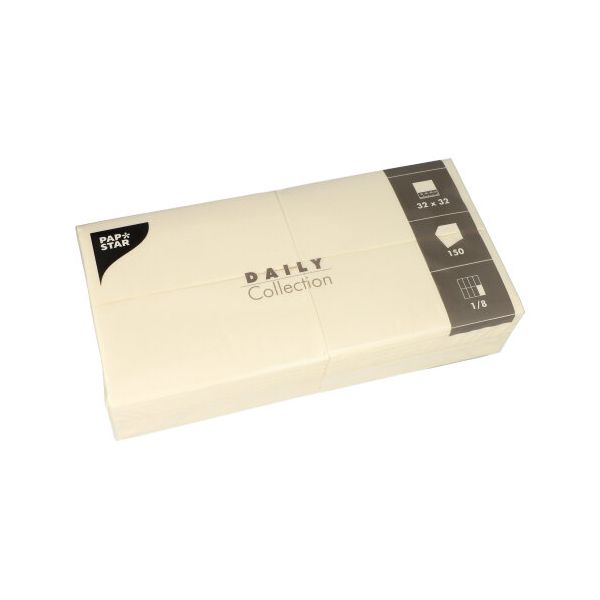 Servietten "DAILY Collection" 1/8-Falz 32 x 32 cm champagner - Bild 1