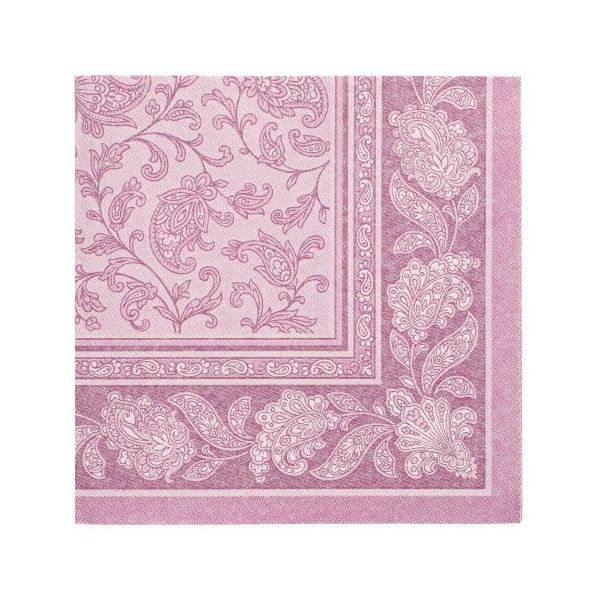 Servietten "ROYAL Collection" 1/4-Falz 40 x 40 cm lila "Ornaments" - Bild 1