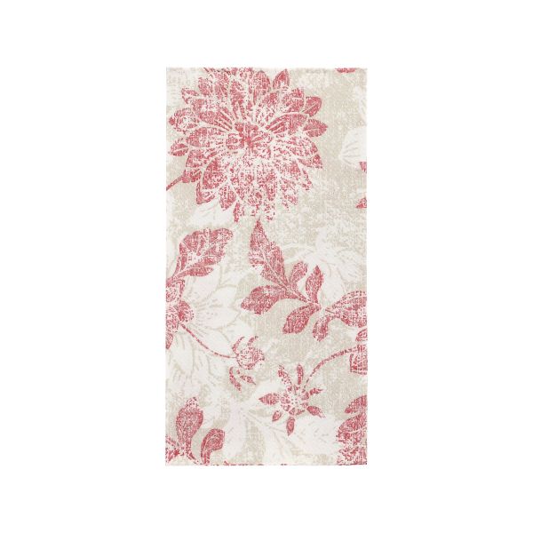 Servietten "ROYAL Collection" 1/8-Falz 40 x 40 cm bordeaux "Flowers" - Bild 1