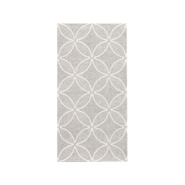 Servietten "ROYAL Collection" 1/8-Falz 40 x 40 cm grau "Circle Flowers" - Bild 1