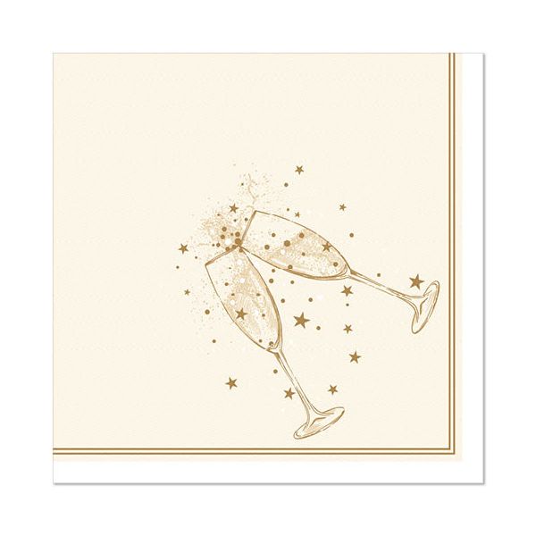 Servietten, gold, "ROYAL Collection", 1/4-Falz, 40 x 40 cm, "Festivity" - Bild 1