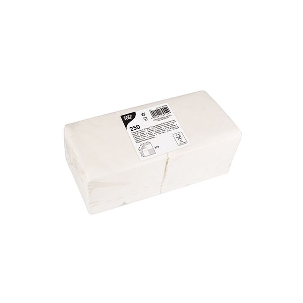 Servietten, weiss 2-lagig 1/4-Falz 24 x 24 cm - Bild 1