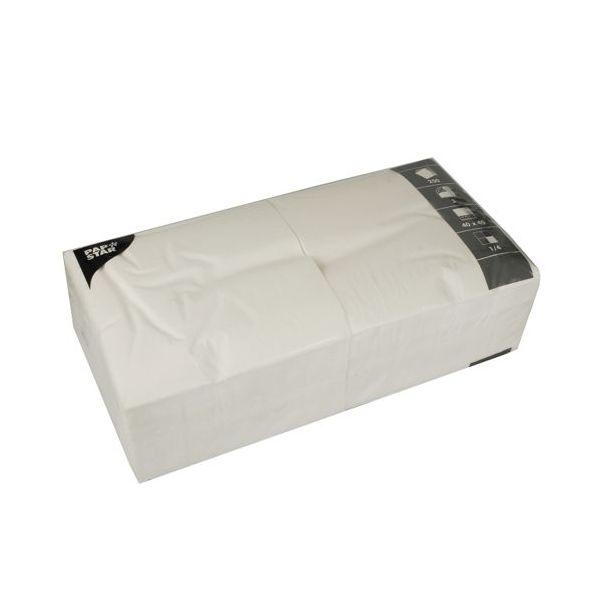Servietten, weiss 3-lagig 1/4-Falz 40 x 40 cm - Bild 1