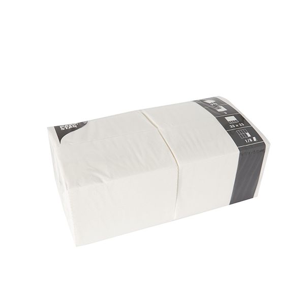 Servietten, weiss 3-lagig 1/8-Falz 33 x 33 cm - Bild 1