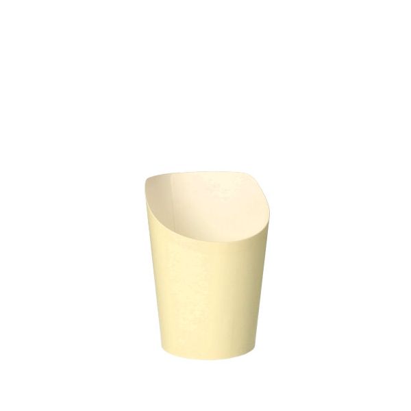 Snackbecher "To Go", Pappe 0,16 l Ø 7,5 cm · 9,9 cm beige - Bild 1