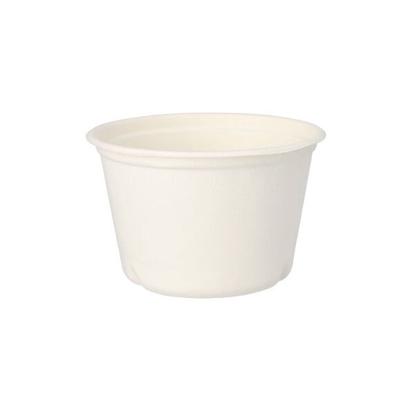 Suppenbecher ToGo, Zuckerrohr "pure" 600 ml weiss - Bild 1
