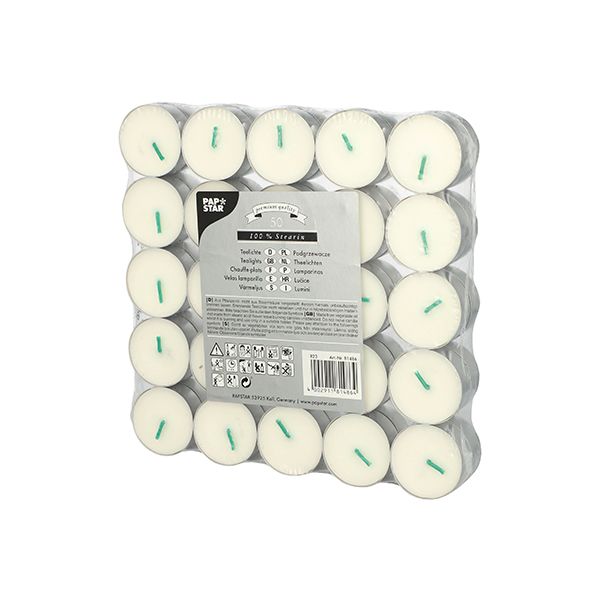 Teelichter, weiss Ø 37,2 mm · 17,9 mm aus Stearin - Bild 1