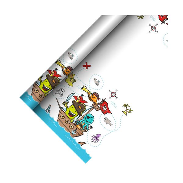 Tischdecke aus Papier 5 m x 1,2 m "Pirate Crew" lackiert - Bild 1