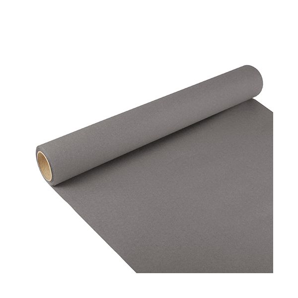Tissue Tischläufer, grau "ROYAL Collection" 3 m x 40 cm auf Rolle - Bild 1