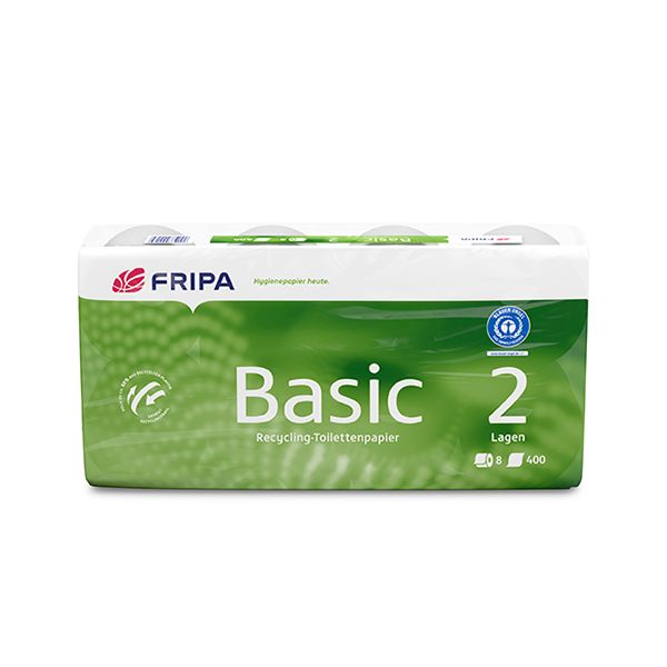 Toilettenpapier 2-lagig, "Basic" weiss, 250 Blatt pro Rolle - Bild 1