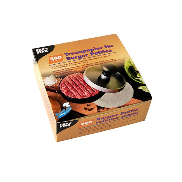 Trennpapiere für Burger Patties Ø 13 cm weiss - Bild 1