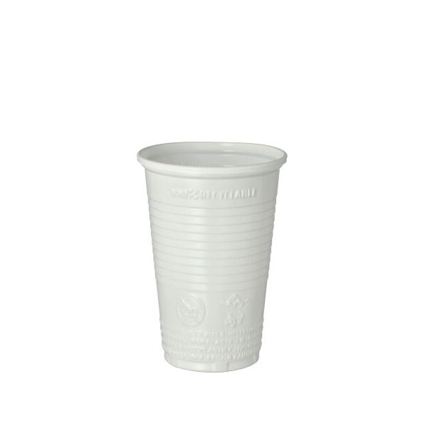 Trinkbecher, PP 0,2 l Ø 7,03 cm · 9,9 cm weiss - Bild 1
