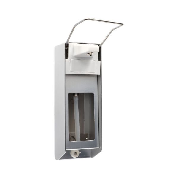 Wandspender 1000 ml "Aluminium", 28,5 x 9,5 x 23 cm, Langarmhebel, inkl. Verschlussblende - Bild 1