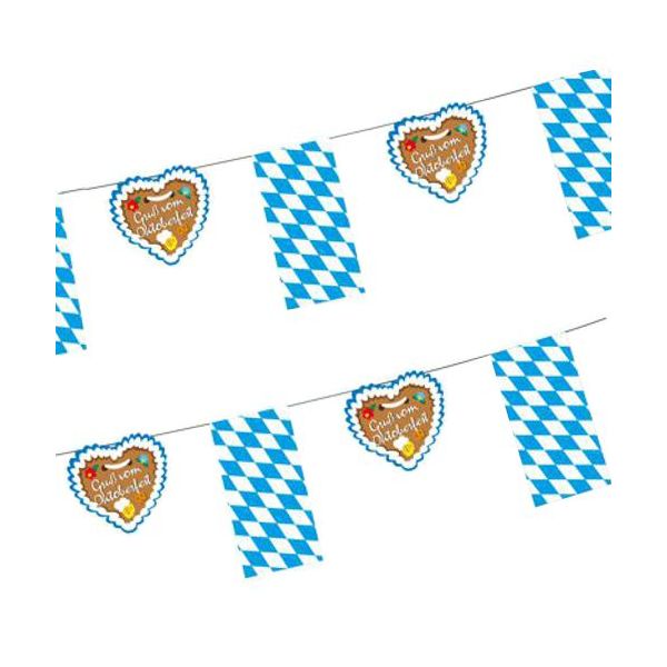 Wimpelkette, Papier 4 m "Gruß vom Oktoberfest" - Bild 1