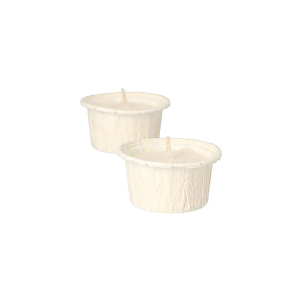Teelichte Ø 42 mm · 25 mm weiss in Papierhülle - Bild 1